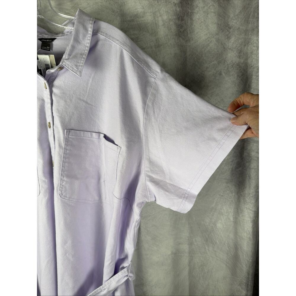 EDDIE BAUER EB Hemplify Utility SS Dress Women's Size 3X Lavender - Picture 3 of 10
